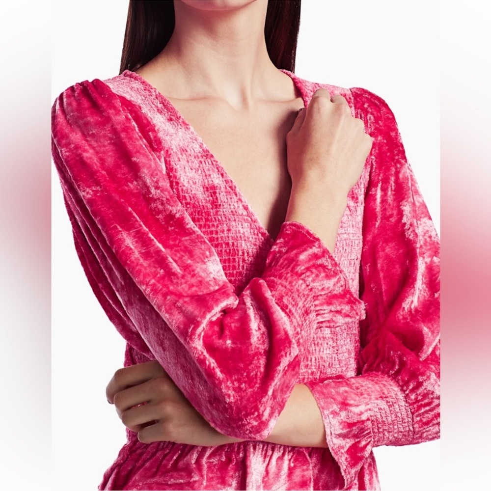 NWT Loveshackfancy Evan dress grenadine pink XS - Picture 14 of 15